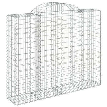 Arched Gabion Baskets 4 pcs 200x50x160/180 cm Galvanised Iron