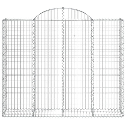 Arched Gabion Baskets 4 pcs 200x50x160/180 cm Galvanised Iron