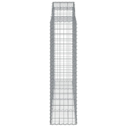 Arched Gabion Baskets 4 pcs 200x50x160/180 cm Galvanised Iron