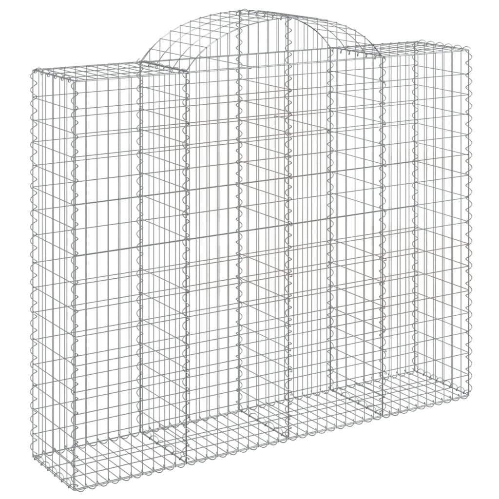 Arched Gabion Baskets 5 pcs 200x50x160/180 cm Galvanised Iron