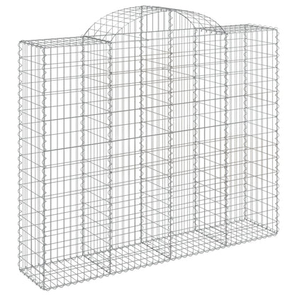 Arched Gabion Baskets 5 pcs 200x50x160/180 cm Galvanised Iron
