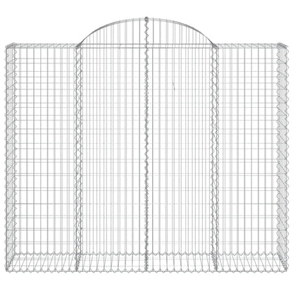 Arched Gabion Baskets 5 pcs 200x50x160/180 cm Galvanised Iron