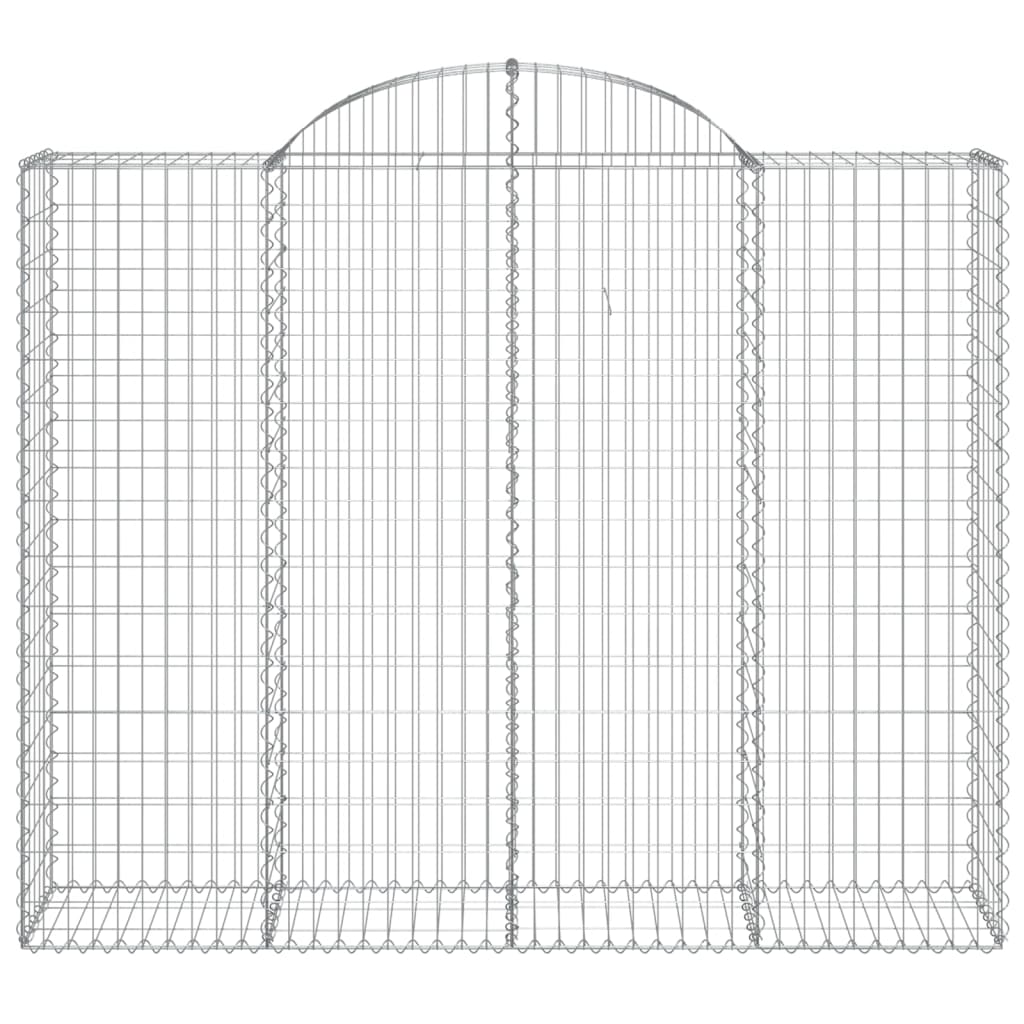 Arched Gabion Baskets 7 pcs 200x50x160/180 cm Galvanised Iron