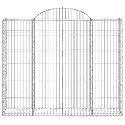 Arched Gabion Baskets 20 pcs 200x50x160/180 cm Galvanised Iron