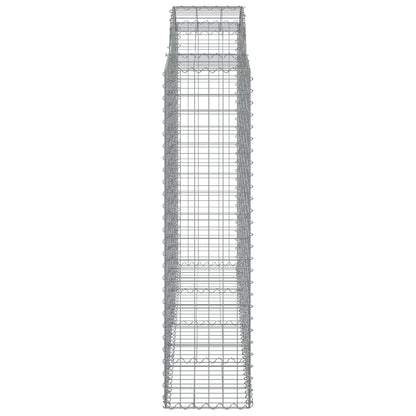 Arched Gabion Baskets 20 pcs 200x50x160/180 cm Galvanised Iron