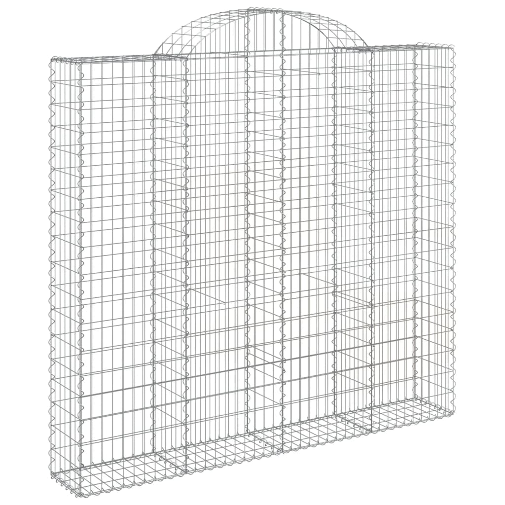 Arched Gabion Baskets 3 pcs 200x50x180/200 cm Galvanised Iron