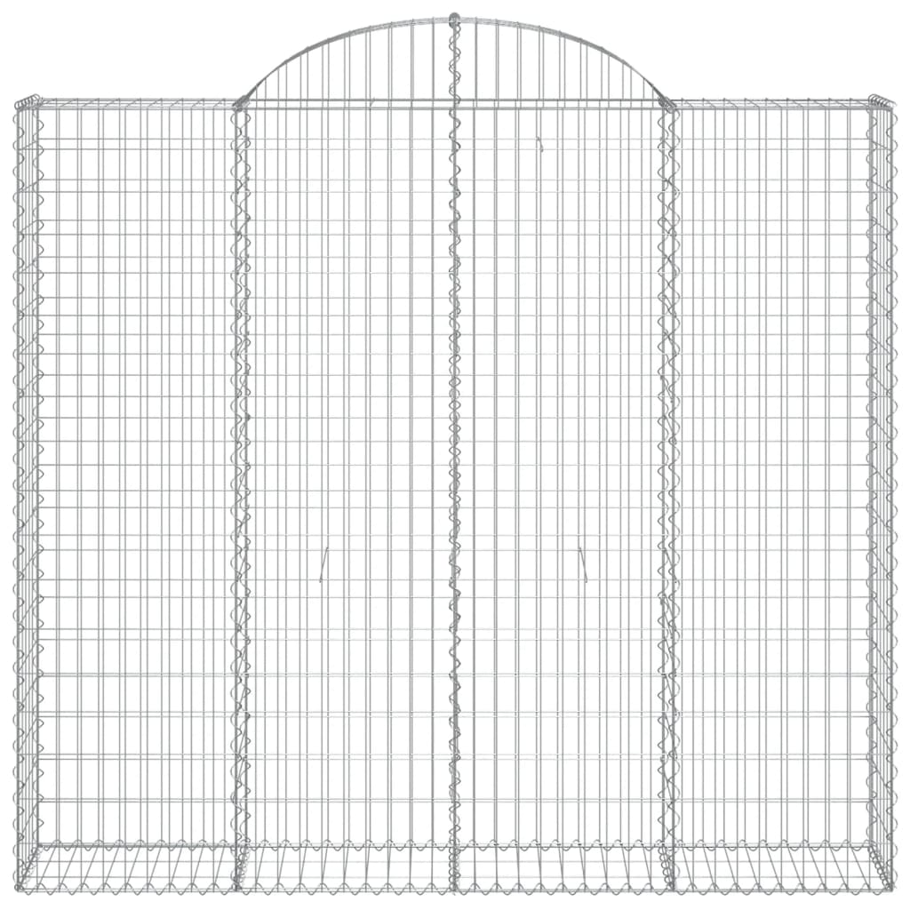 Arched Gabion Baskets 3 pcs 200x50x180/200 cm Galvanised Iron