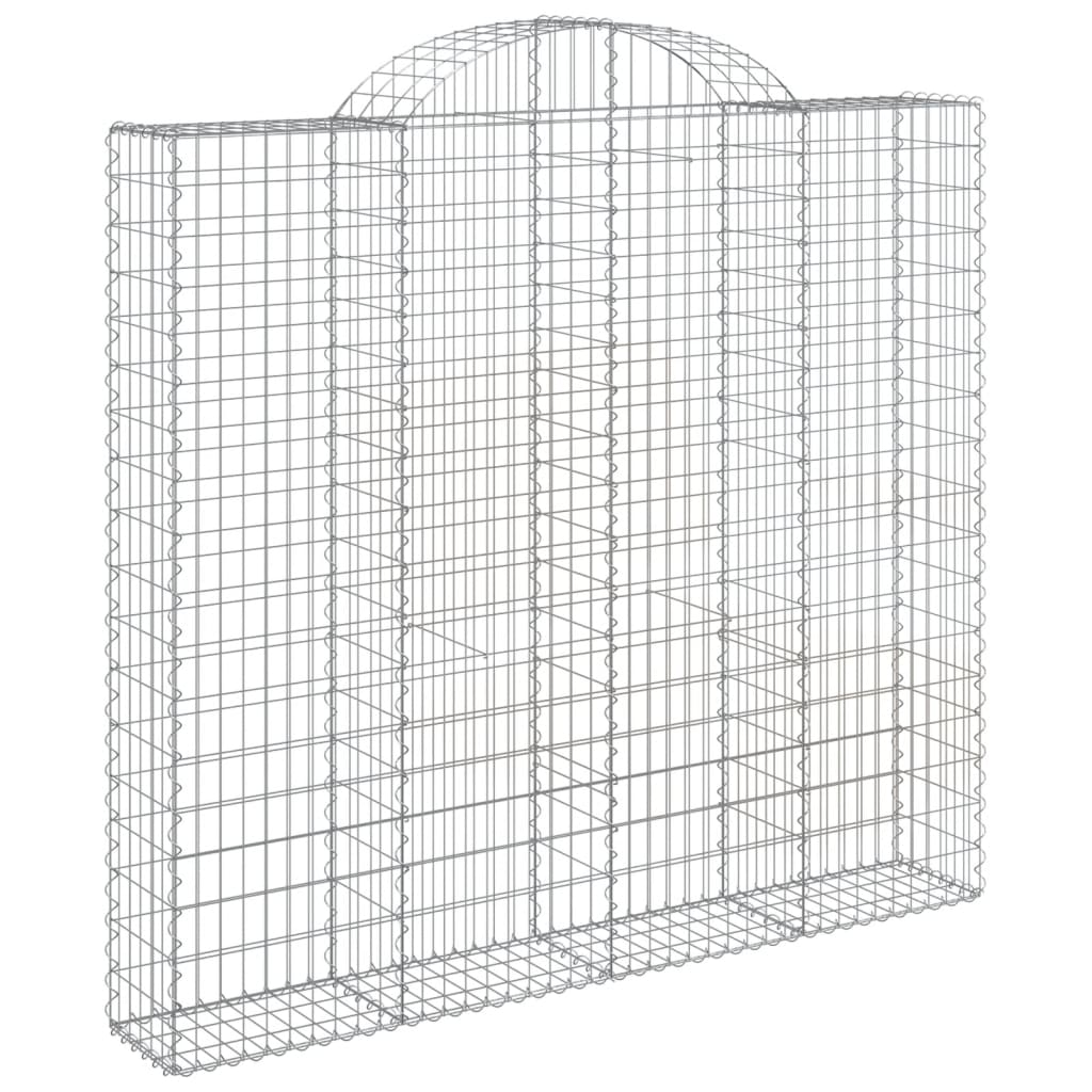 Arched Gabion Baskets 14 pcs 200x50x180/200 cm Galvanised Iron