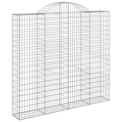 Arched Gabion Baskets 15 pcs 200x50x180/200 cm Galvanised Iron