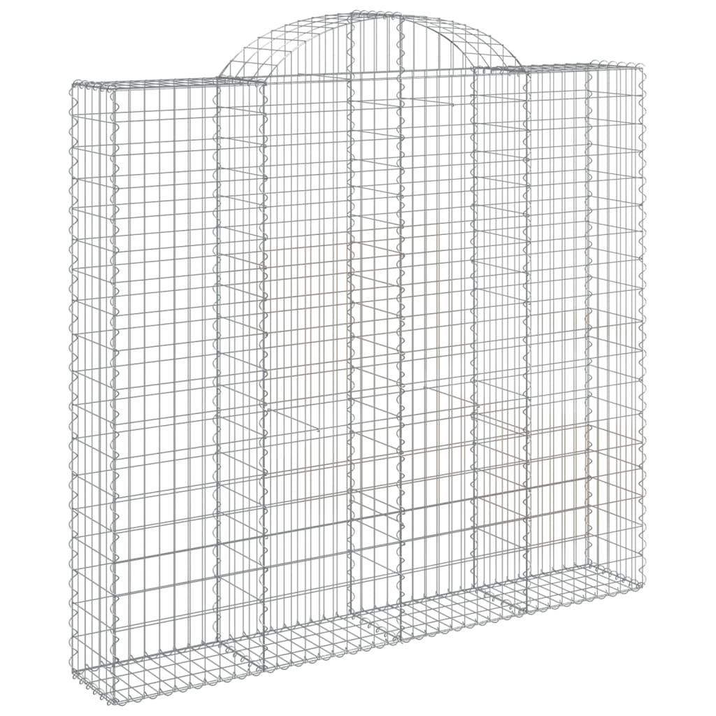 Arched Gabion Baskets 18 pcs 200x50x180/200 cm Galvanised Iron