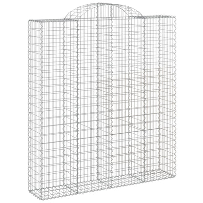 Arched Gabion Baskets 4 pcs 200x50x220/240 cm Galvanised Iron