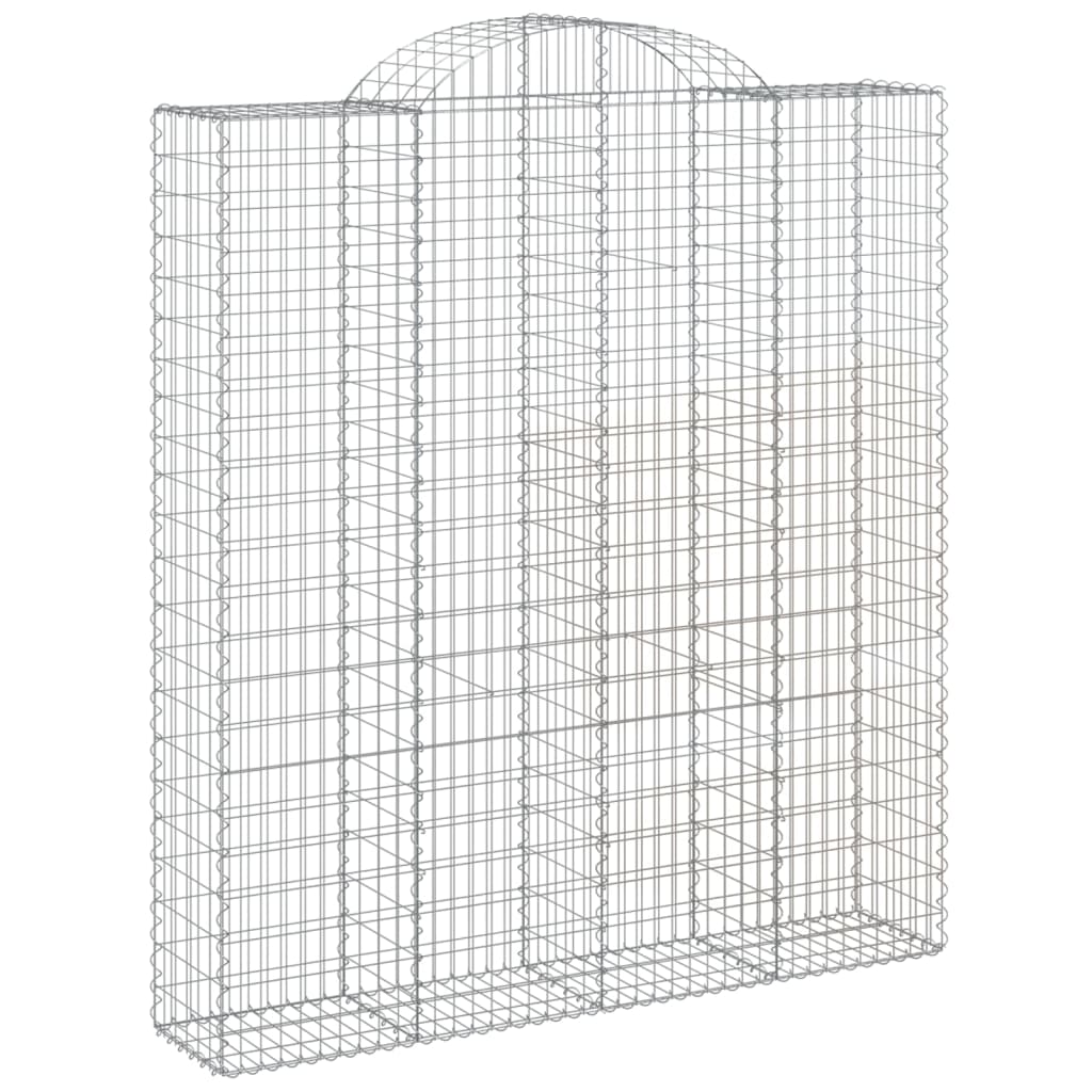 Arched Gabion Baskets 5 pcs 200x50x220/240 cm Galvanised Iron