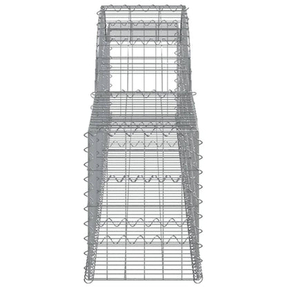 Arched Gabion Baskets 8 pcs 300x30x40/60 cm Galvanised Iron