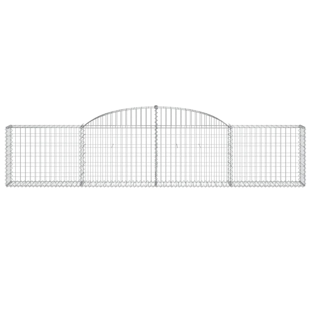 Arched Gabion Baskets 10 pcs 300x30x60/80 cm Galvanised Iron