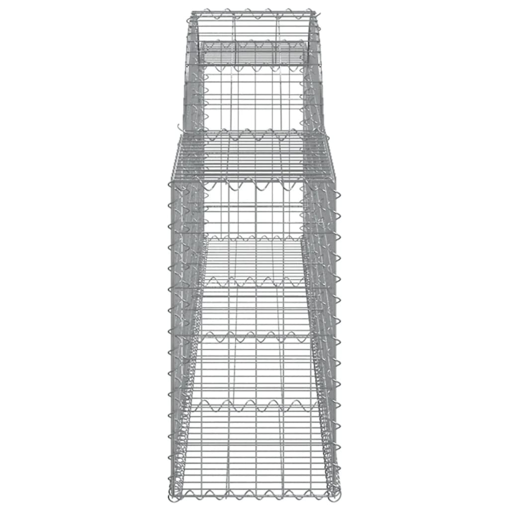 Arched Gabion Baskets 10 pcs 300x30x60/80 cm Galvanised Iron