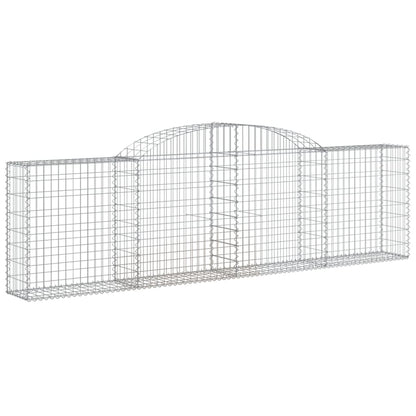 Arched Gabion Baskets 2 pcs 300x30x80/100 cm Galvanised Iron