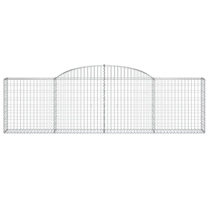 Arched Gabion Baskets 2 pcs 300x30x80/100 cm Galvanised Iron