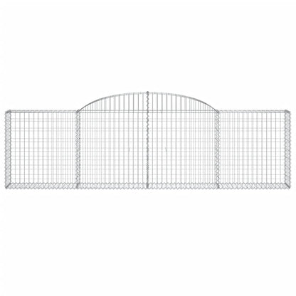 Arched Gabion Baskets 4 pcs 300x30x80/100 cm Galvanised Iron