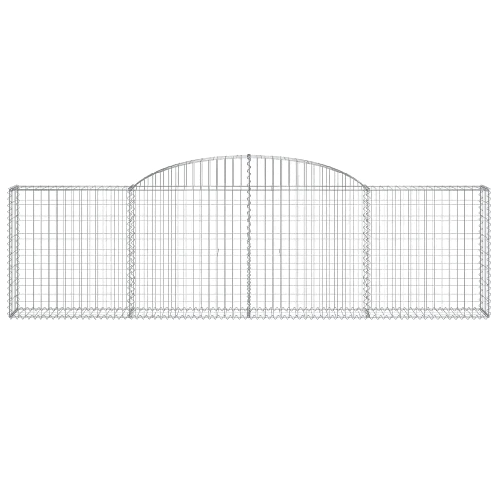 Arched Gabion Baskets 6 pcs 300x30x80/100 cm Galvanised Iron