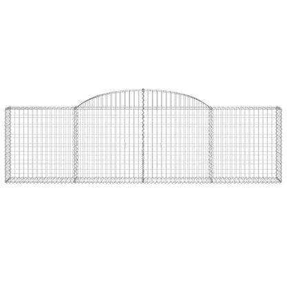 Arched Gabion Baskets 6 pcs 300x30x80/100 cm Galvanised Iron