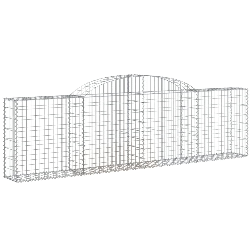 Arched Gabion Baskets 10 pcs 300x30x80/100 cm Galvanised Iron