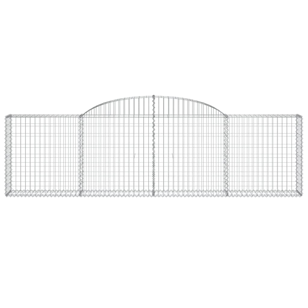 Arched Gabion Baskets 10 pcs 300x30x80/100 cm Galvanised Iron