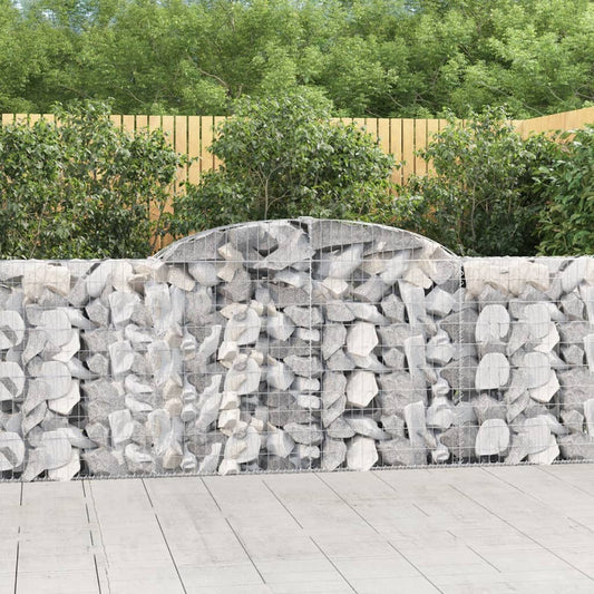 Arched Gabion Baskets 4 pcs 300x30x100/120 cm Galvanised Iron