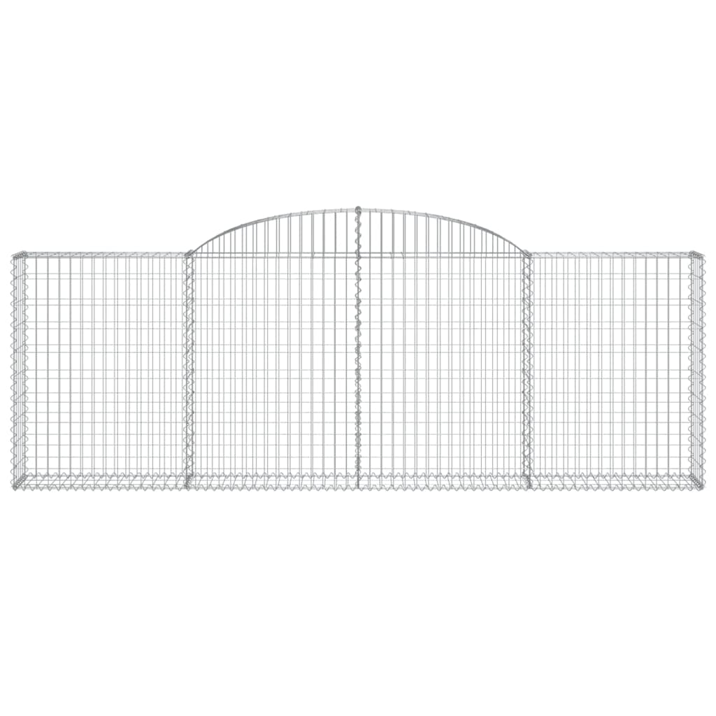 Arched Gabion Baskets 15 pcs 300x30x100/120 cm Galvanised Iron