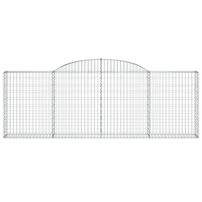 Arched Gabion Baskets 15 pcs 300x30x100/120 cm Galvanised Iron