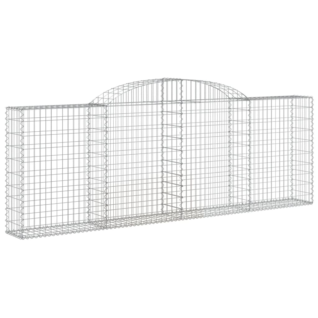 Arched Gabion Baskets 17 pcs 300x30x100/120 cm Galvanised Iron