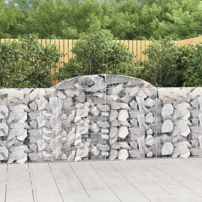 Arched Gabion Baskets 17 pcs 300x30x100/120 cm Galvanised Iron