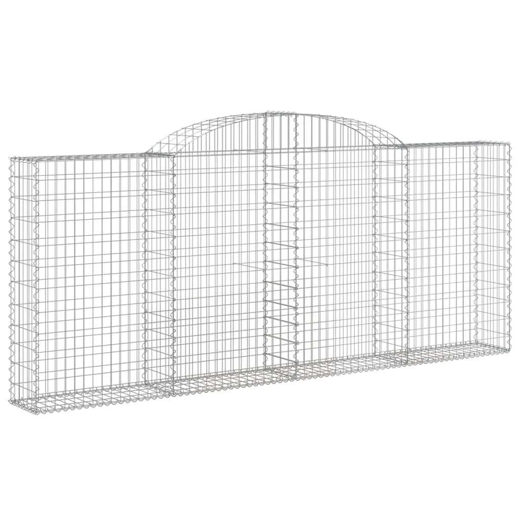 Arched Gabion Baskets 2 pcs 300x30x120/140 cm Galvanised Iron