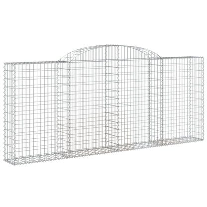 Arched Gabion Baskets 2 pcs 300x30x120/140 cm Galvanised Iron