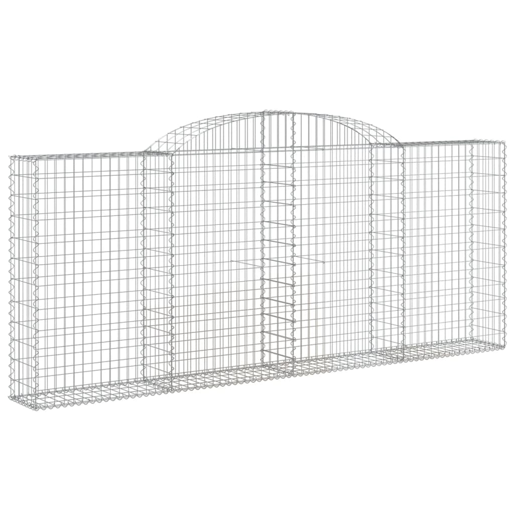 Arched Gabion Baskets 12 pcs 300x30x120/140 cm Galvanised Iron