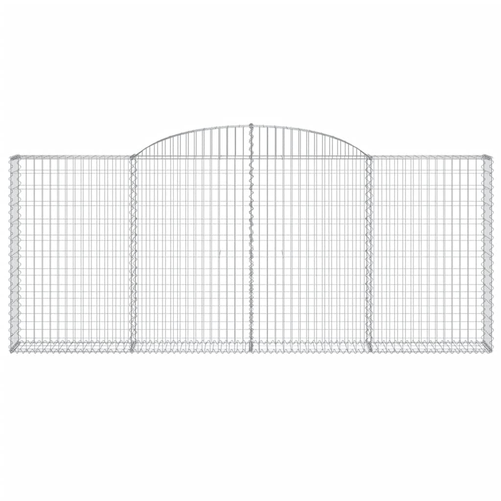 Arched Gabion Baskets 12 pcs 300x30x120/140 cm Galvanised Iron