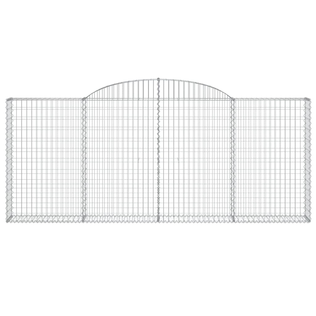 Arched Gabion Baskets 17 pcs 300x30x120/140 cm Galvanised Iron