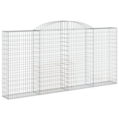 Arched Gabion Baskets 5 pcs 300x30x140/160 cm Galvanised Iron