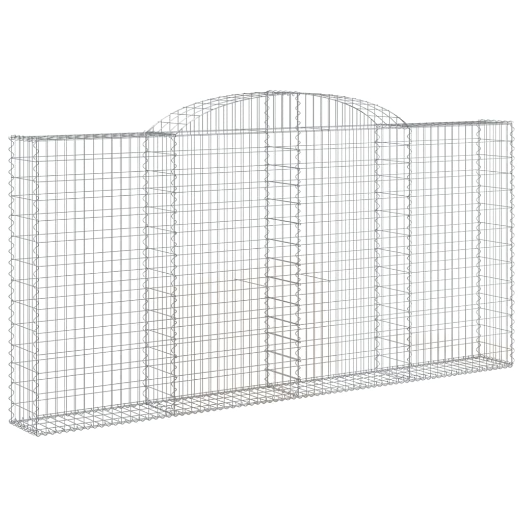 Arched Gabion Baskets 8 pcs 300x30x140/160 cm Galvanised Iron