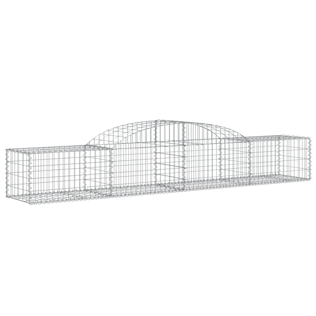 Arched Gabion Baskets 2 pcs 300x50x40/60 cm Galvanised Iron