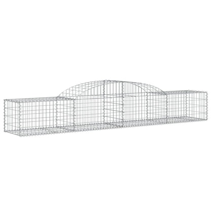 Arched Gabion Baskets 2 pcs 300x50x40/60 cm Galvanised Iron