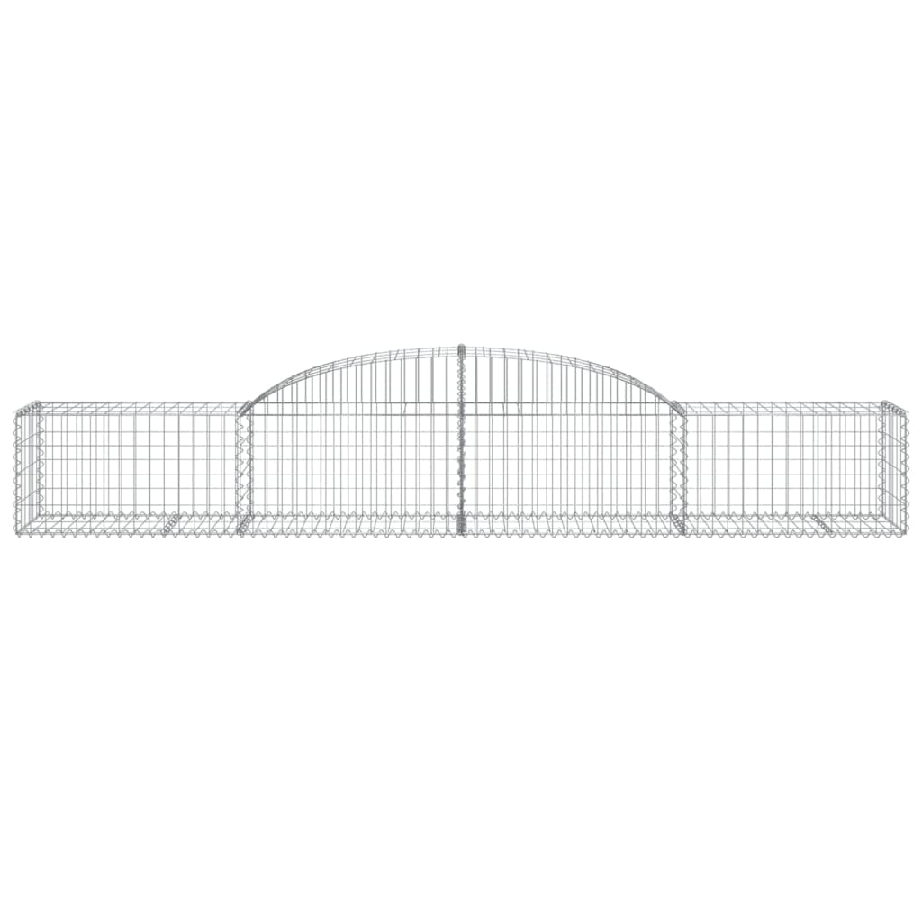 Arched Gabion Baskets 2 pcs 300x50x40/60 cm Galvanised Iron