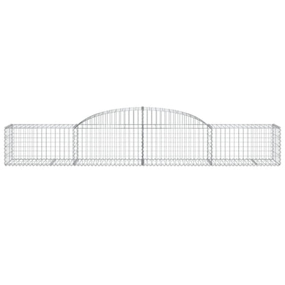 Arched Gabion Baskets 2 pcs 300x50x40/60 cm Galvanised Iron