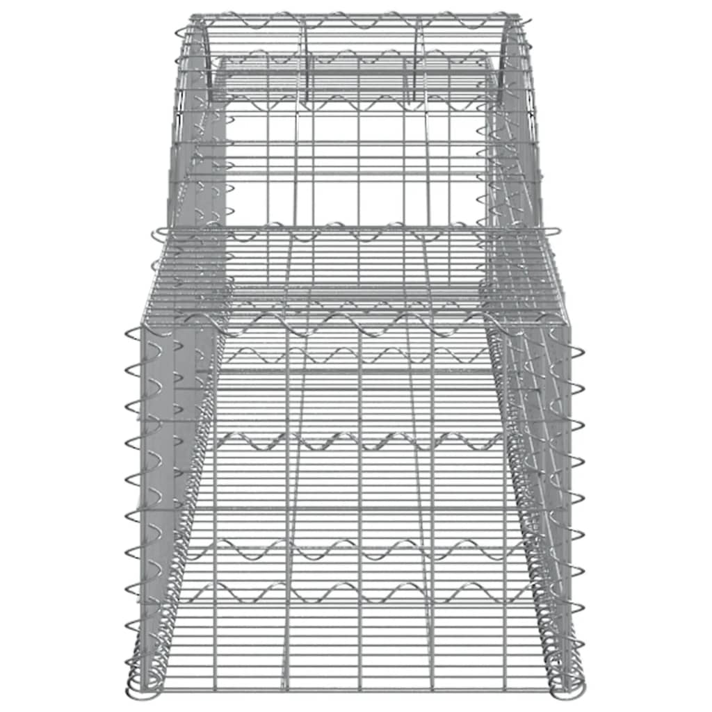 Arched Gabion Baskets 5 pcs 300x50x40/60 cm Galvanised Iron