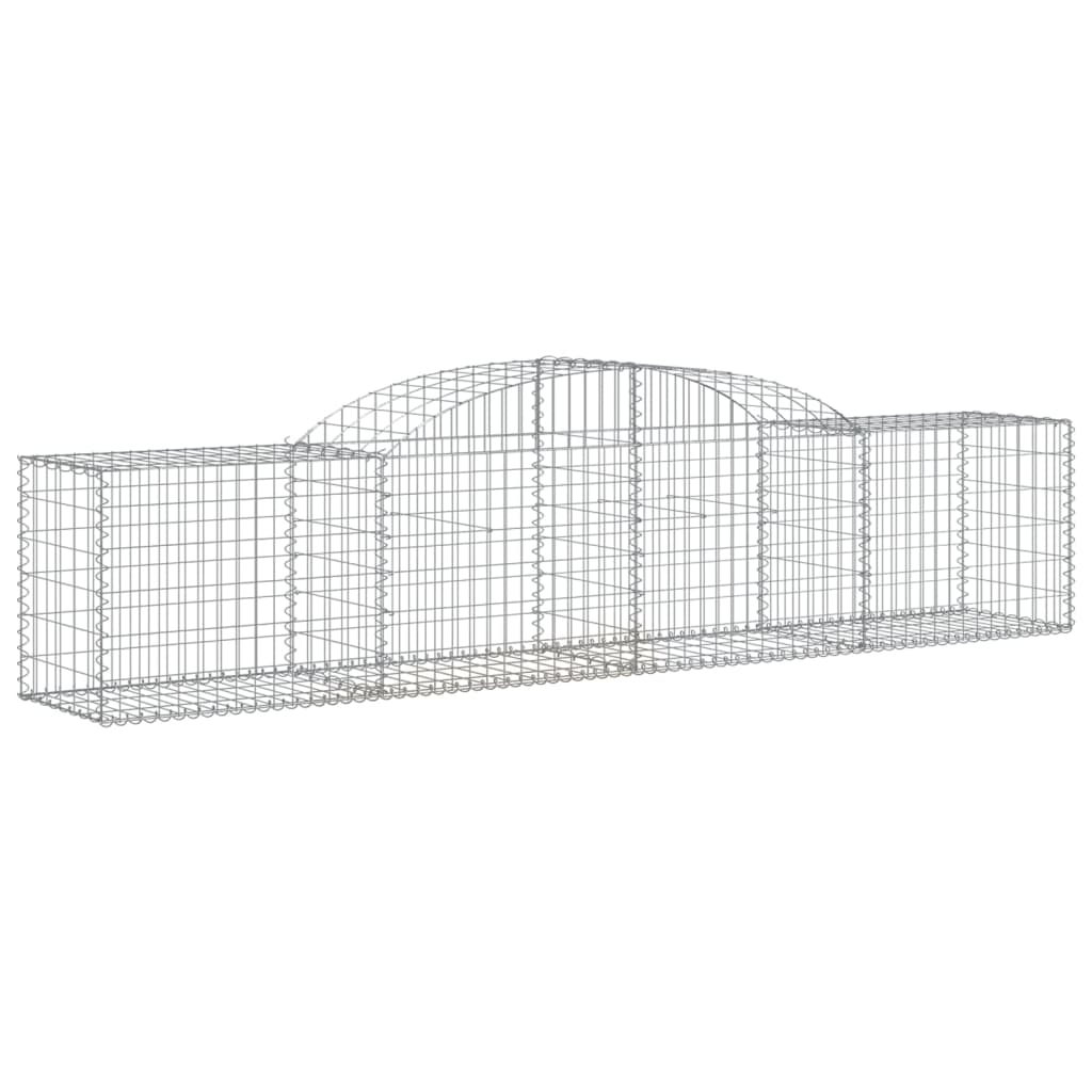 Arched Gabion Baskets 2 pcs 300x50x60/80 cm Galvanised Iron