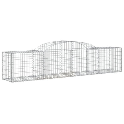 Arched Gabion Baskets 2 pcs 300x50x60/80 cm Galvanised Iron