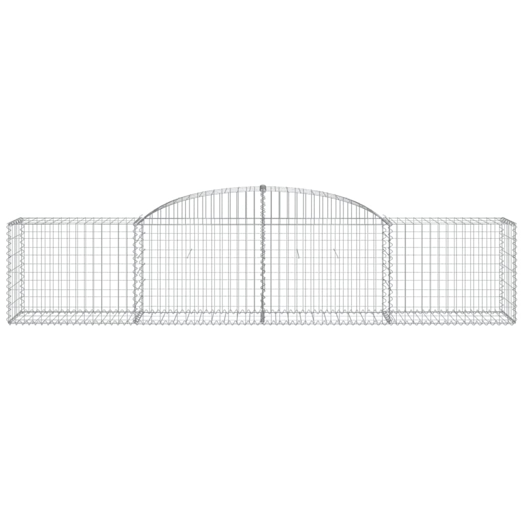 Arched Gabion Baskets 2 pcs 300x50x60/80 cm Galvanised Iron