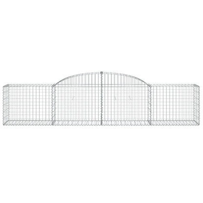 Arched Gabion Baskets 2 pcs 300x50x60/80 cm Galvanised Iron