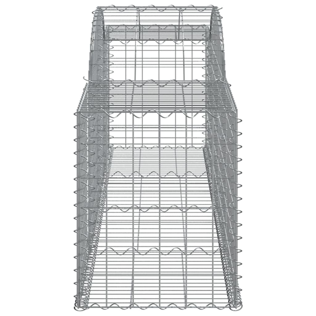 Arched Gabion Baskets 2 pcs 300x50x60/80 cm Galvanised Iron