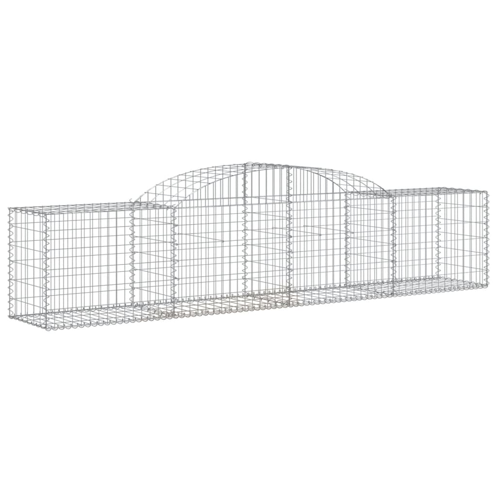 Arched Gabion Baskets 15 pcs 300x50x60/80 cm Galvanised Iron