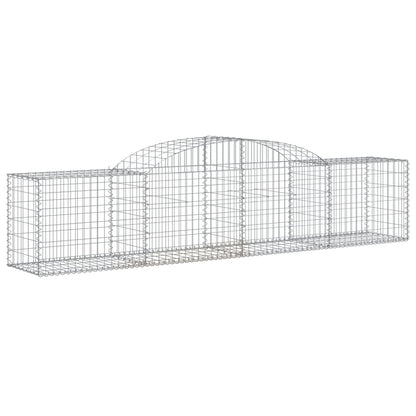 Arched Gabion Baskets 15 pcs 300x50x60/80 cm Galvanised Iron